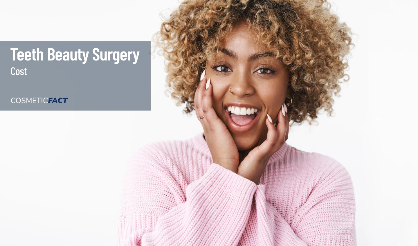 A happy young woman smiling confidently after affordable cosmetic dental surgery, demonstrating the positive impact of affordable dental costs on self-esteem.