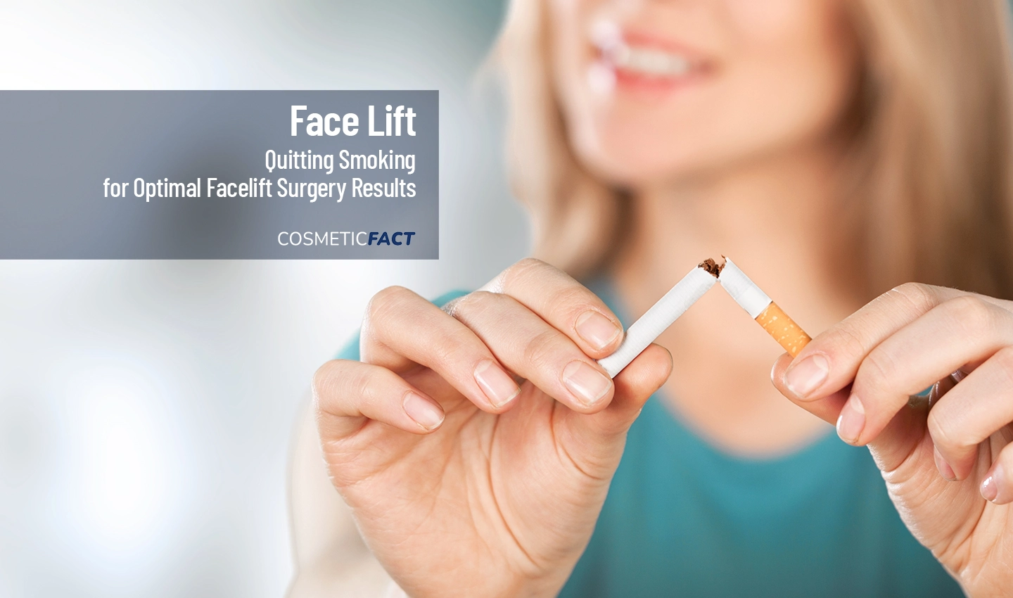 Black woman visiting surgeon for facelift and nose surgery, emphasizing the importance of quitting smoking before undergoing any cosmetic procedure.