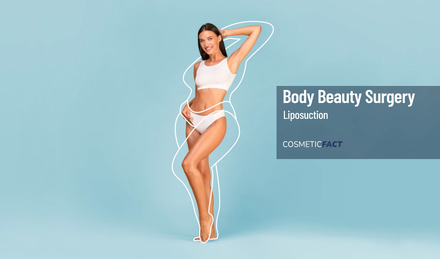 A woman with a beautiful style and body representing the results of the liposuction procedure.