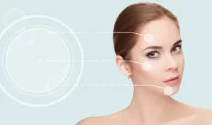 Woman undergoing laser skin rejuvenation therapy for a youthful glow.