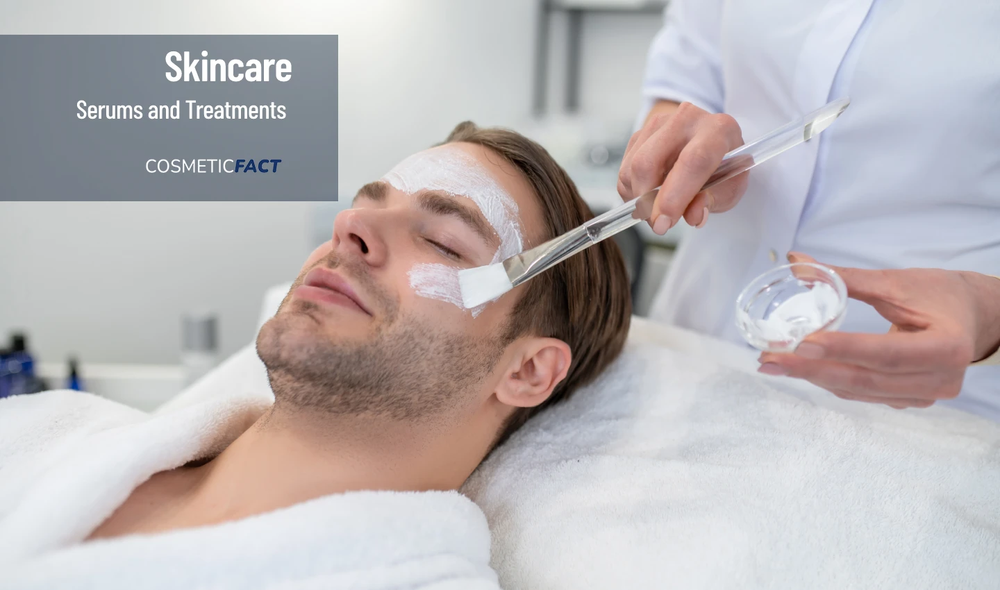 Man undergoing a niacinamide treatment for brighter and smoother skin.