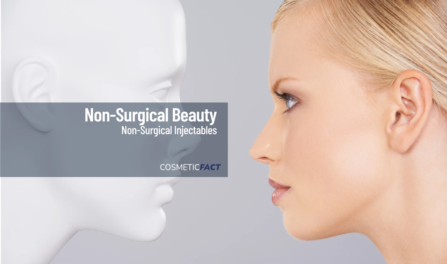 Image of a young and beautiful woman staring at an artifact that appears to be her own sculpture. The image represents the transformative power of Kybella's non-surgical facial sculpting in enhancing natural beauty and providing a more defined and balanced appearance.
