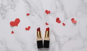 Image of two beautiful red coloured smudge-proof lipsticks perfect for a kiss-proof Valentine's Day makeup look.