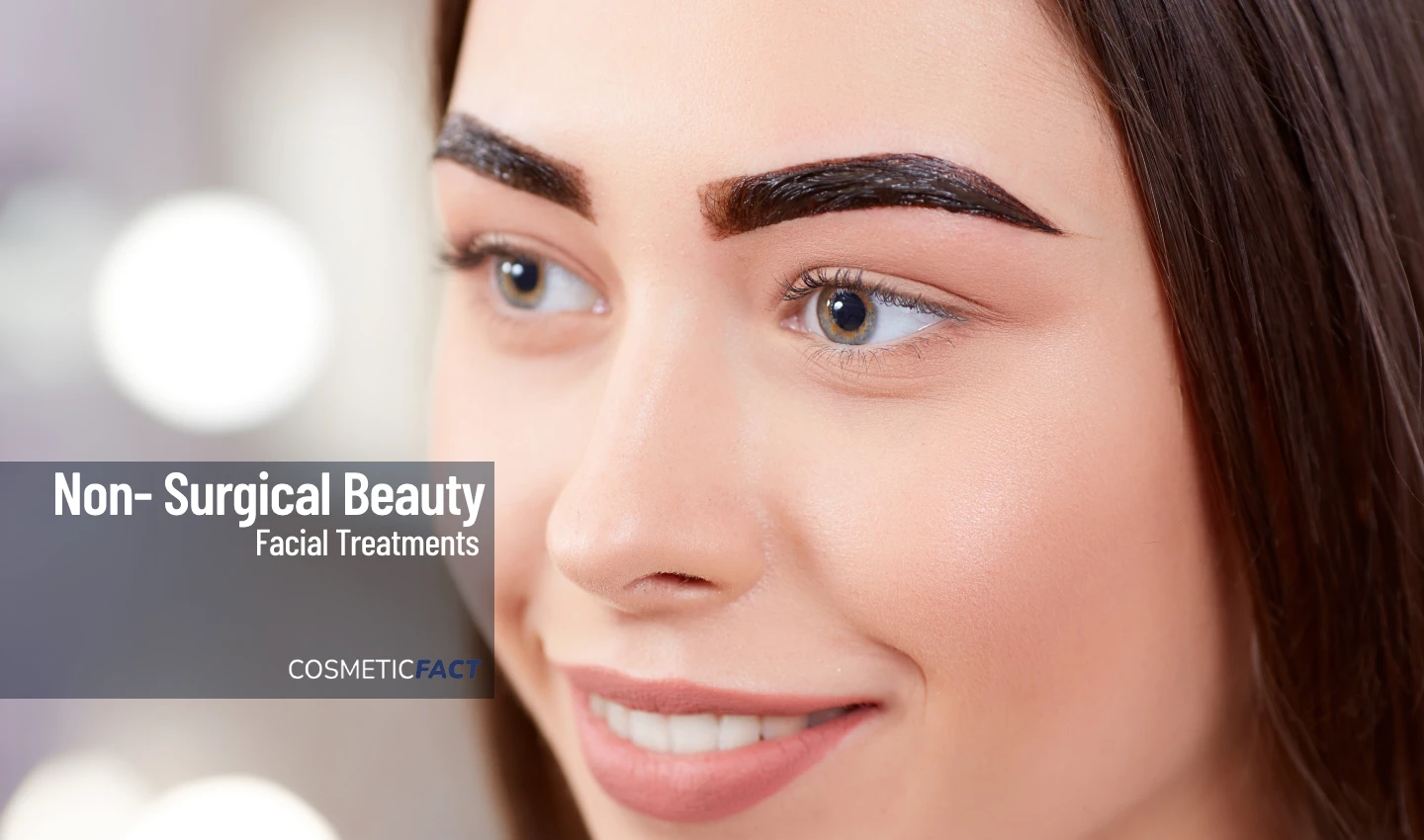 Image of a woman with beautifully microbladed eyebrows, showcasing the transformative power of microblading.