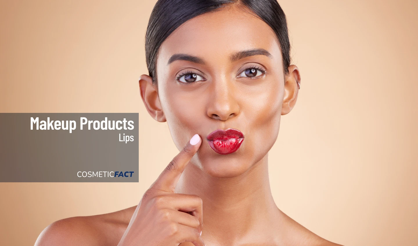Woman showcasing her transfer-resistant lipstick for all-day beauty.