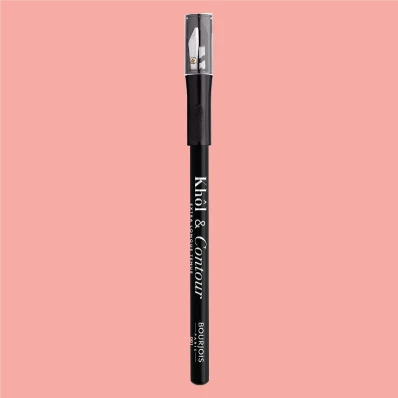 Bourjois Kohl & Contour Liner with Sharpener - Black eyeliner pencil with creamy texture and sharpener