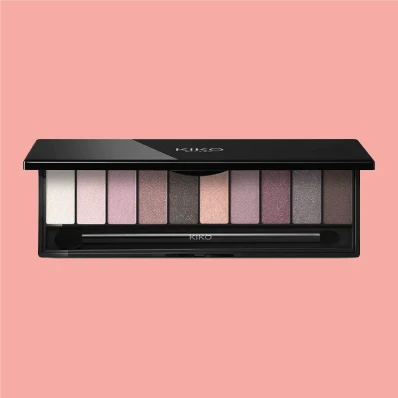 KIKO Milano Soft Nude Eyeshadow Palette 01 with 10 versatile nude eyeshadows in different finishes