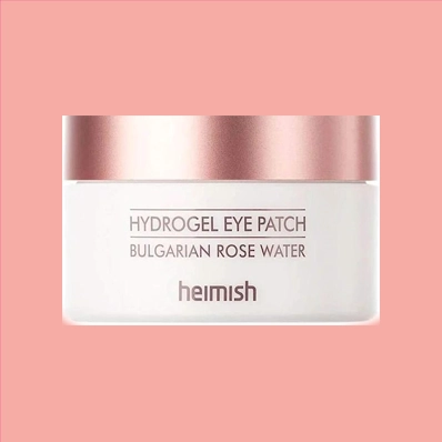 Heimish Bulgarian Rose Hydro Gel Eye Patch - Pack of 60. Enriched with Bulgarian rose water and hyaluronic acid for deep hydration. Hydro gel patches are easy to apply and comfortable to wear. Rose and white-colored package. A great value for your money.