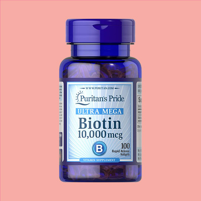 Puritans Pride Biotin 10000 Mcg Softgels - Vitamin B7 Supplement.