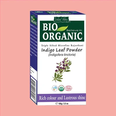 Indus Valley Bio Organic Indigo Leaf Powder for Natural Hair Coloring