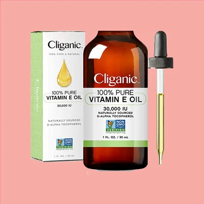 Cliganic 100% Pure Vitamin E Oil - Skin, Hair and Face Care