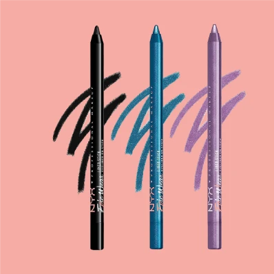 NYX Professional Makeup Long-Lasting Eyeliner Set - Intense color and long-lasting wear in black, turquoise, and purple