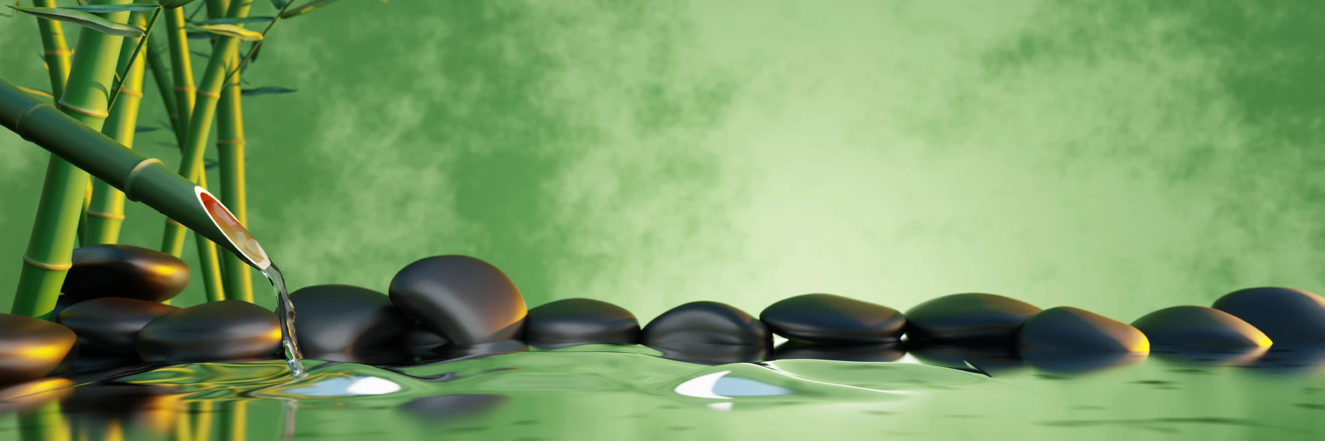 Image of Special Massage Stones in a Relaxing Scene