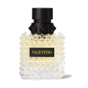 Valentino Born in Roma Yellow Dream for Her Eau de Parfum Spray bottle on a white background.