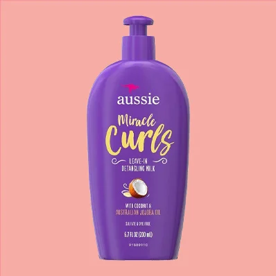 Image of Aussie Leave-In Detangling Milk Miracle Curls 6.7 Ounce (200ml) (3 Pack) bottles
