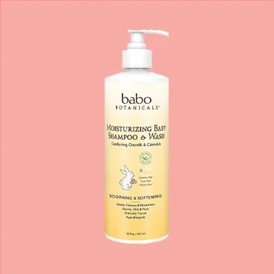 Image of Babo Botanicals Moisturizing Baby Shampoo and Wash Oat Milk Calendula, 16 Ounce bottle