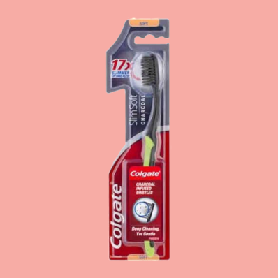 Colgate Slim Soft Charcoal Toothbrush for Teeth-Sensitive Products