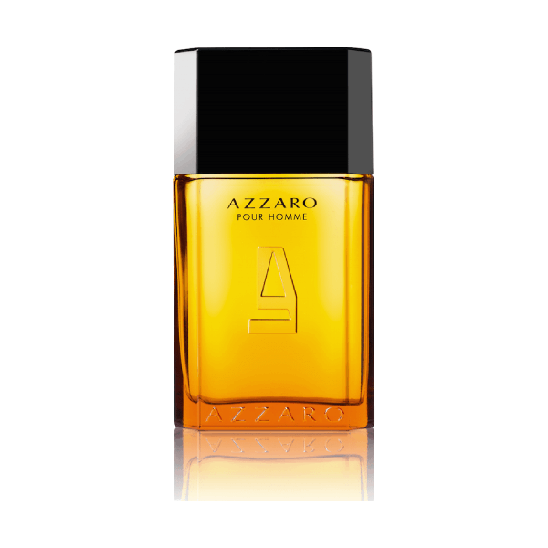 Classic bottle of Azzaro Pour Homme perfume against a white background.