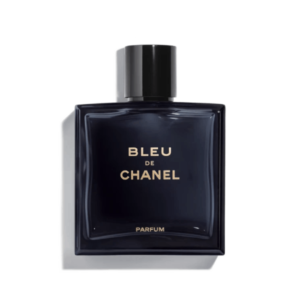 A bottle of Bleu De Chanel perfume