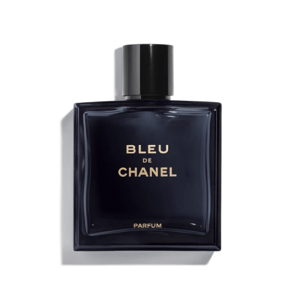 A bottle of Bleu De Chanel perfume