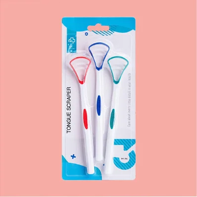 Y-Kelin Dual Sides Tongue Scraper - 3 Colors Pack for Fresh Breath and Oral Hygiene