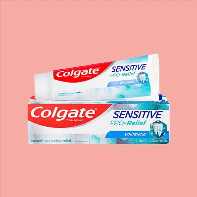 Colgate Sensitive Pro-Relief Whitening Toothpaste - 110g for Sensitive Teeth Pain Relief and Whitening