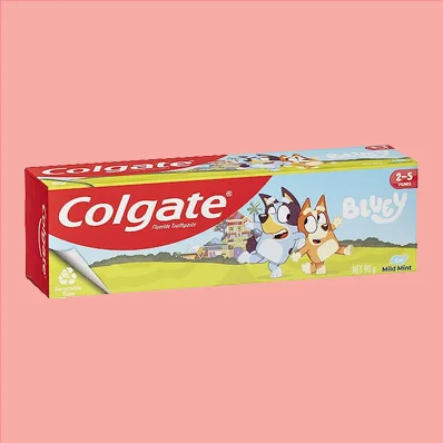 Colgate Kids Junior Bluey Toothpaste - 90g, Mild Mint Gel for Children 2-5 years