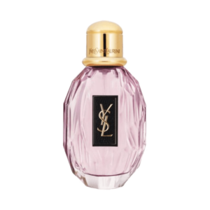 A sophisticated bottle of Yves Saint Laurent's Parisienne perfume on a reflective surface