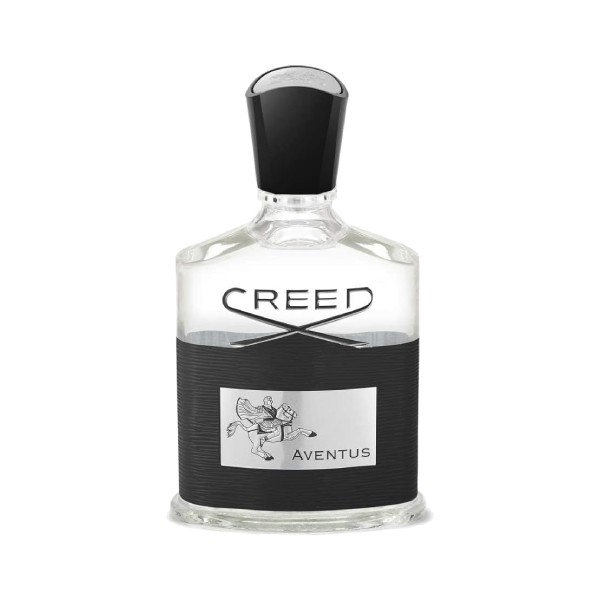 A bottle of Creed Aventus perfume, showcasing the embodiment of timeless elegance