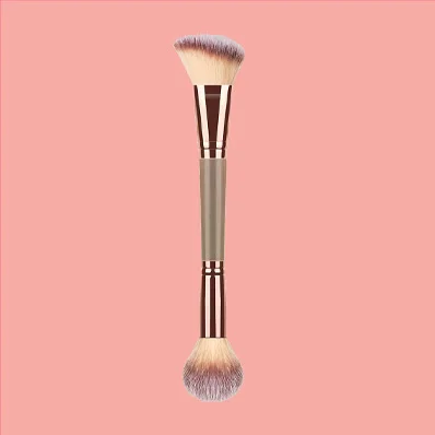 KINGMAS Foundation Makeup Brush, Double Ended Makeup Brushes for Blending Liquid Powder, Concealer Cream Cosmetics, Blush Brush | Bamboo Toothbrushes