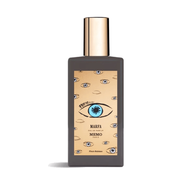 A bottle of Marfa Eau de Parfum, capturing the essence of the desert