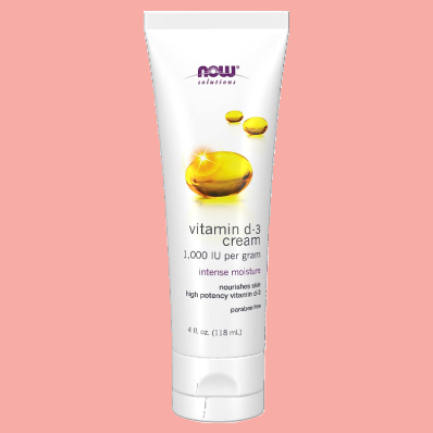 Image of Now Foods' Vitamin D-3 Cream, a skincare product packed with the sunshine vitamin, Vitamin D
