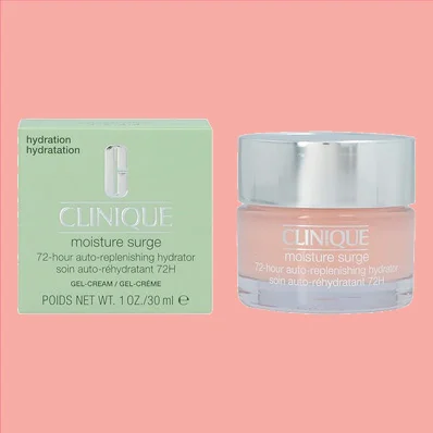 "A jar of Clinique Moisture Surge 72-Hour Auto-Replenishing Hydrator, 30ml"