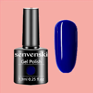 "Senvenski Klein Blue Gel Nail Polish Navy Royal Sky Malachite Lake Blue Elegant Soak Off Gift Set UV LED Art Varnish Kit (CS1-001)"