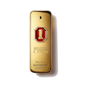 Close-up view of Paco Rabanne 1 Million Parfum golden bottle on a luxurious background.