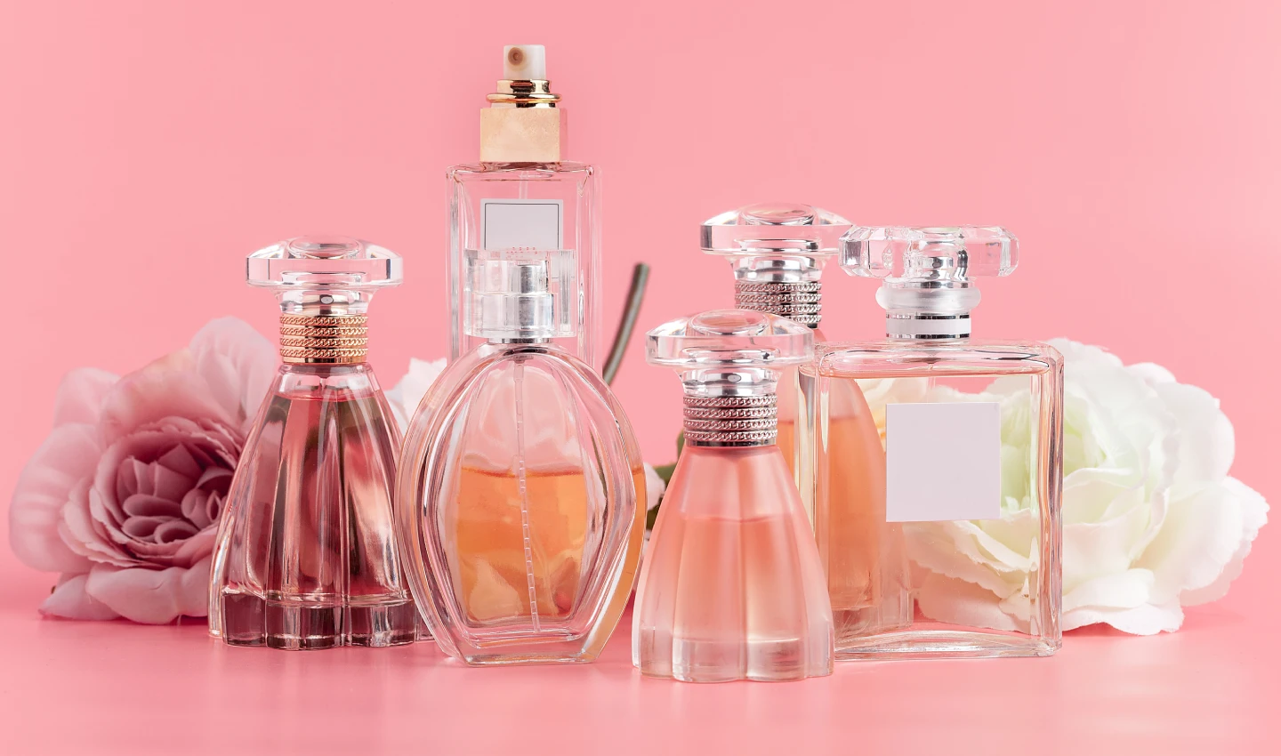 Collection of various perfume bottles, illustrating the diversity in the perfume industry and its hidden production impacts
