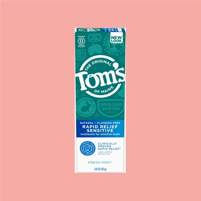 Tom's of Maine Natural Toothpaste Rapid Relief Sensitive Fluoride-Free Fresh Mint - 4 oz.