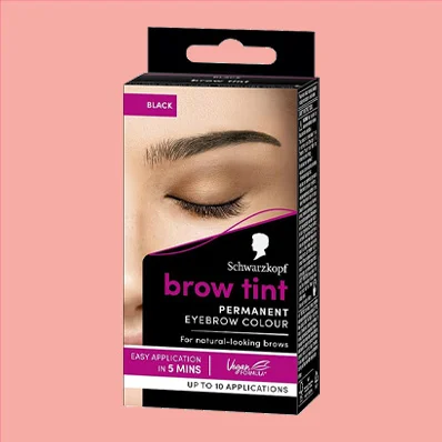 "Image of Schwarzkopf Brow Tint - Professional Formula Eyebrow Dye - Black"