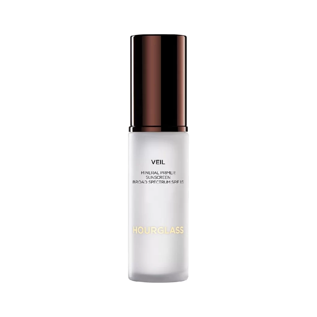 Hourglass Veil Mineral Primer - primer bottle against a white background.