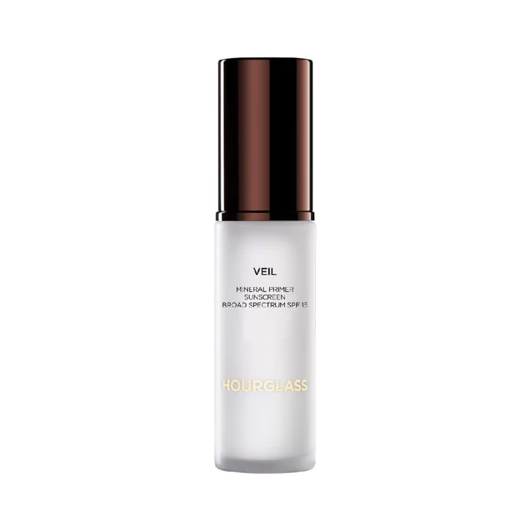 Hourglass Veil Mineral Primer - primer bottle against a white background.