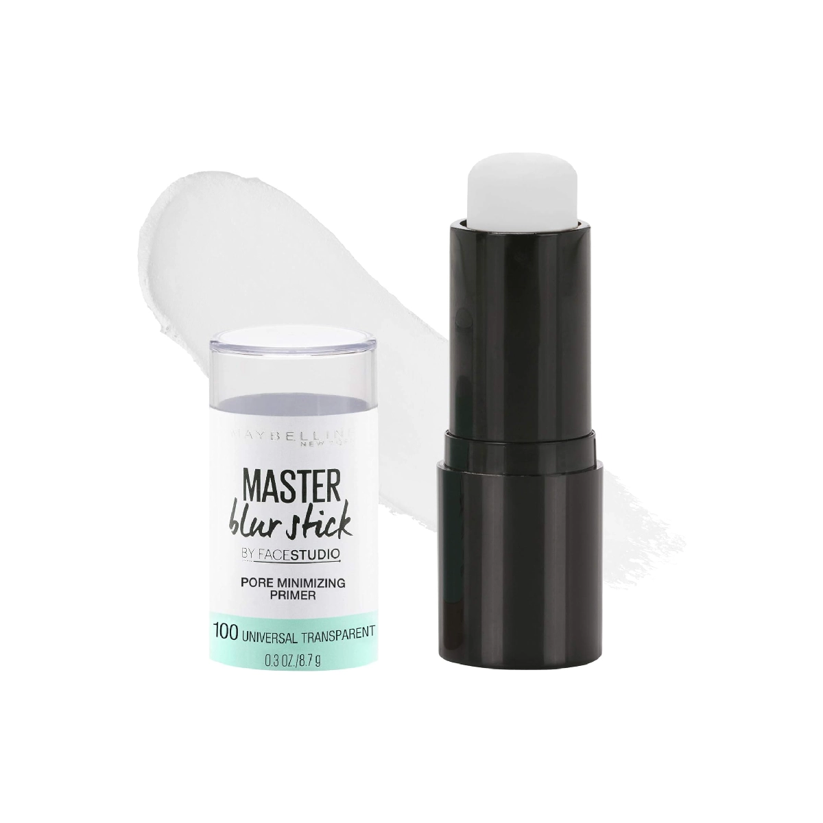 Maybelline Master Blur Primer Stick - primer stick against a white background.