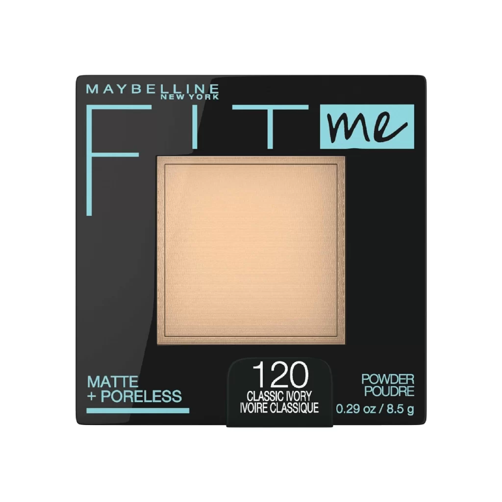 Maybelline Fit Me Matte & Poreless Pressed Powder - compact on a white background.
