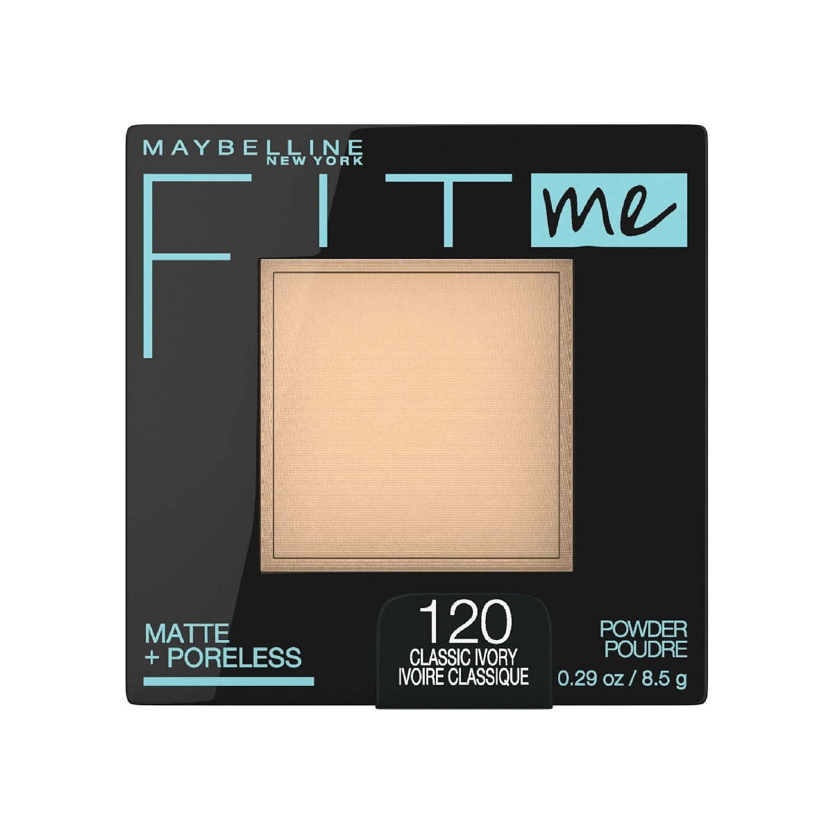 Maybelline Fit Me Matte & Poreless Pressed Powder - compact on a white background.