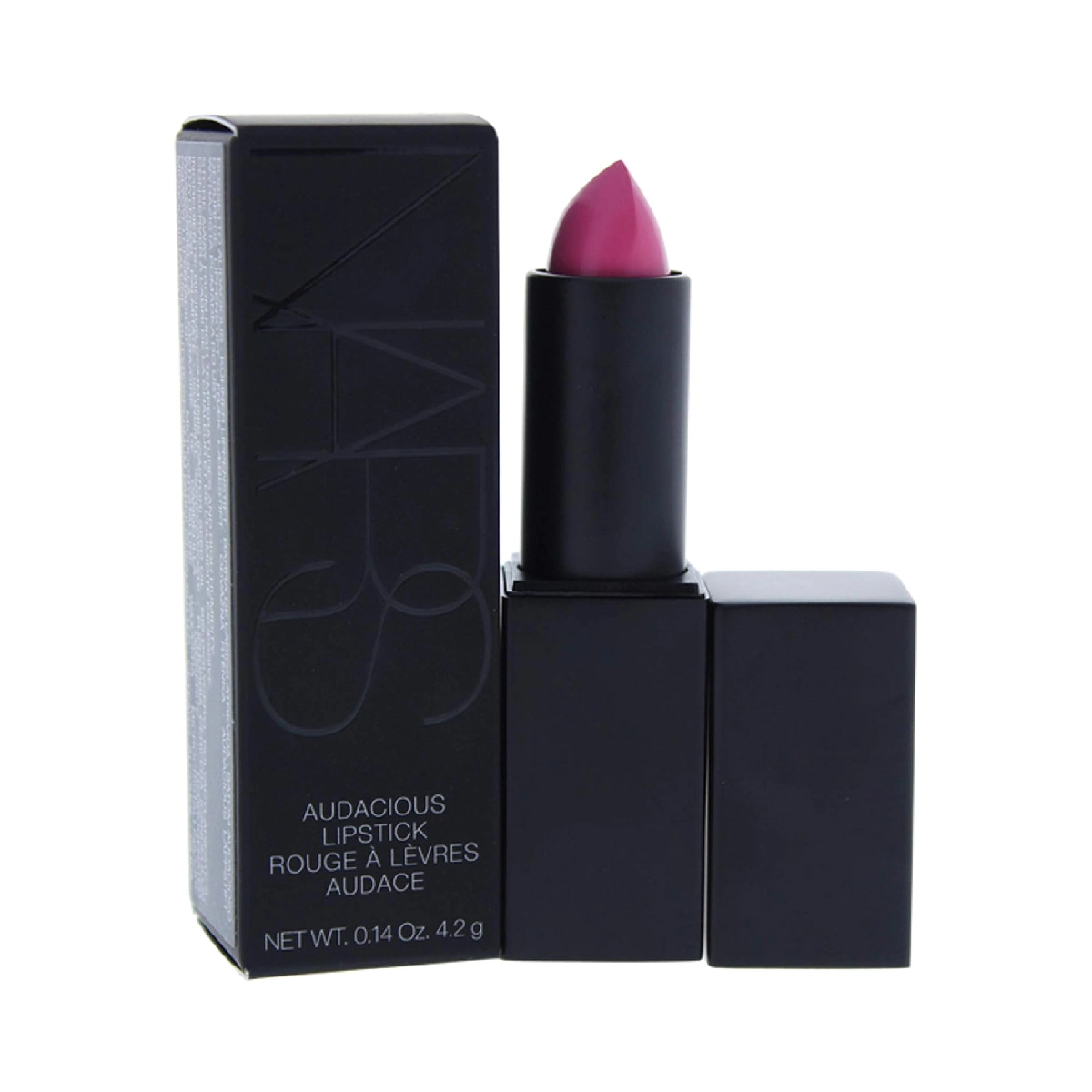 NARS Audacious Lipstick - a luxurious lipstick on a white background