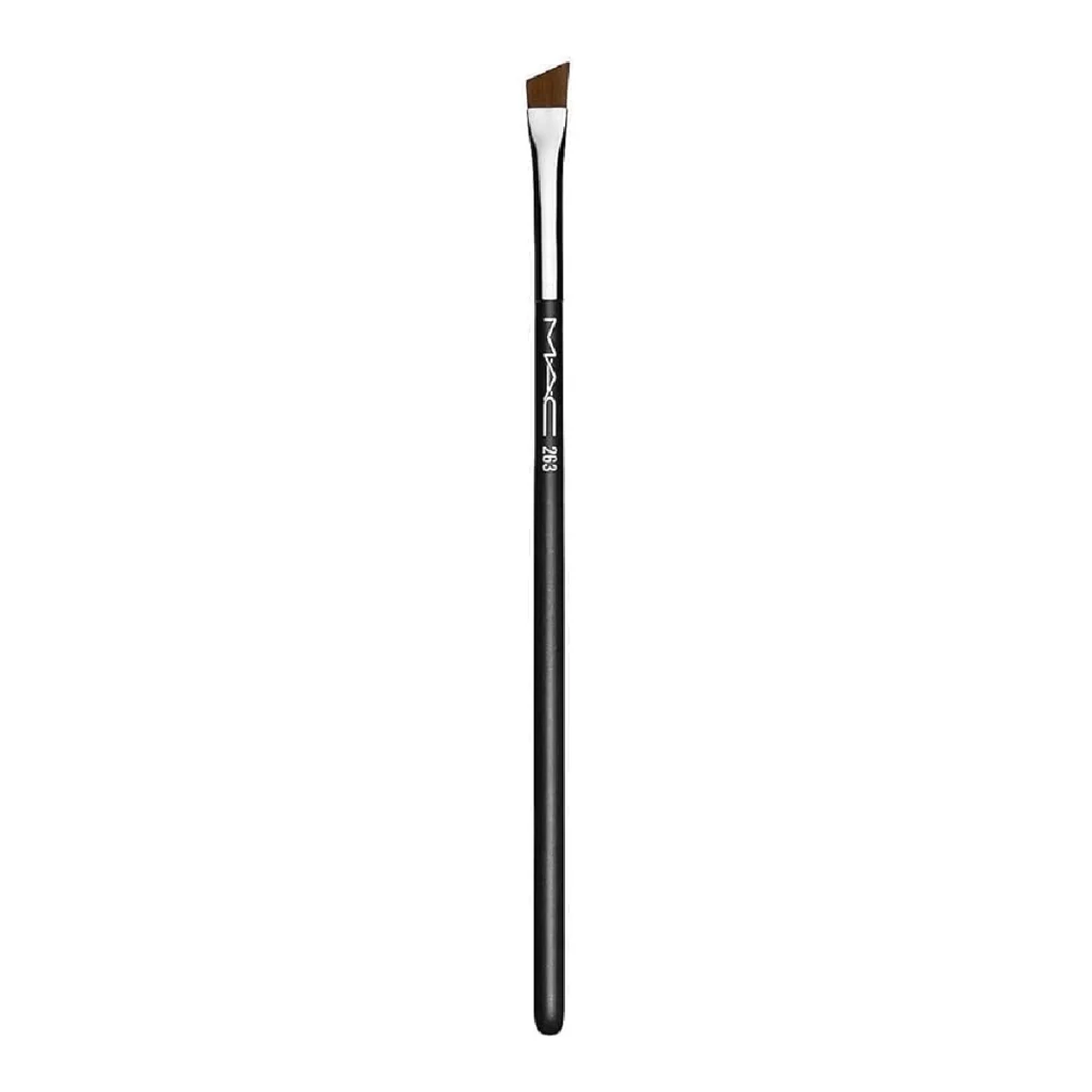 MAC Small Angle Brush #263 - a precision makeup brush on a white background.