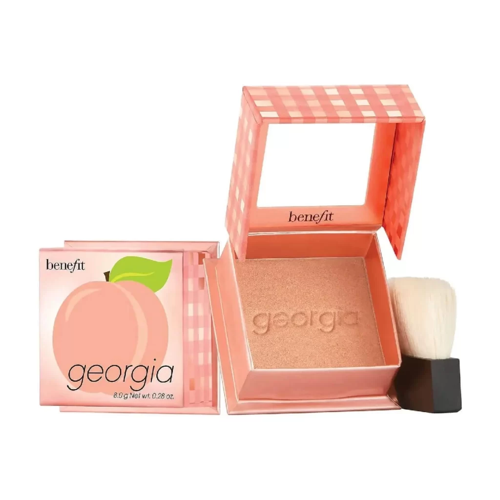 Benefit Georgia Golden Peach Blush - a radiant peachy-gold blush