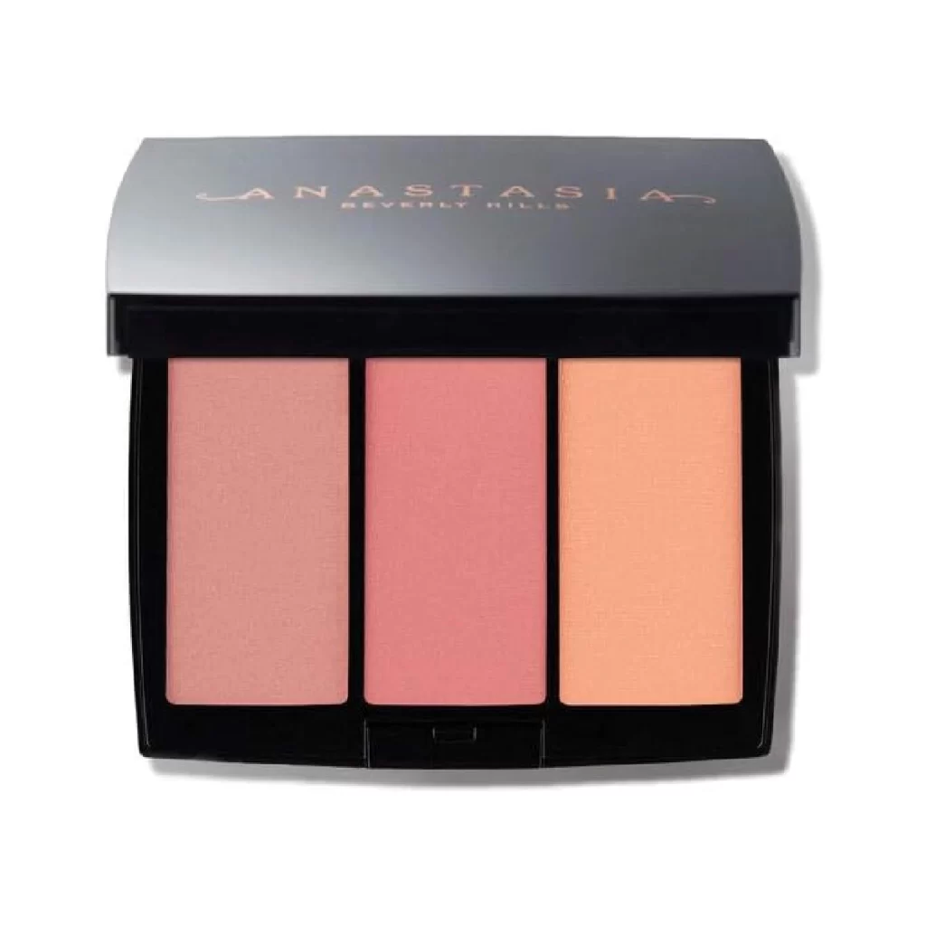 Anastasia Beverly Hills Blush Trio in Berry Adore - a trio of berry-toned blushes on a white background.
