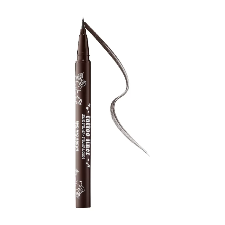 Kat Von D Tattoo Liner - a black liquid eyeliner pen on a white background.