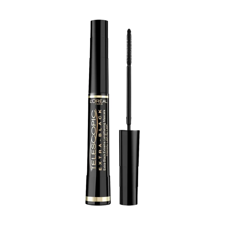 L'Oréal Telescopic Mascara in Extra Black - a mascara tube on a white background