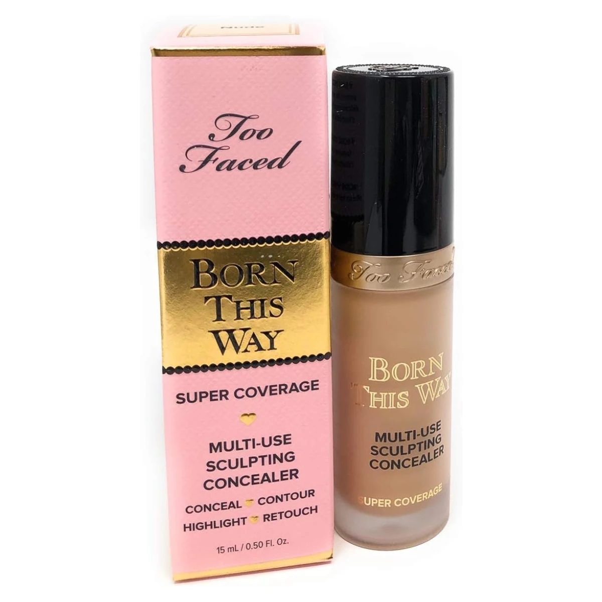 Too Faced Born This Way Concealer - A concealer tube against a white background.